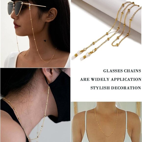 Glasses Strap Beaded Eyeglass Chains Eye Glass Holders Necklaces String Women Ey - Picture 3 of 7